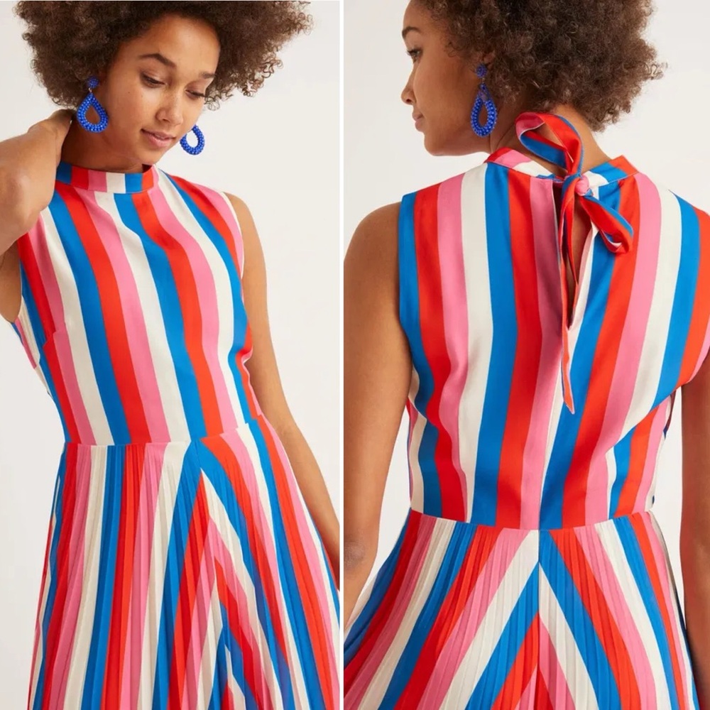 Boden Jocelyn Pleated Midi Dress - Picture 5 of 13
